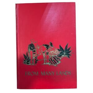 VTG Children's Hour Vol 9 "From Many Lands" Book Spencer Press Hardcover Red